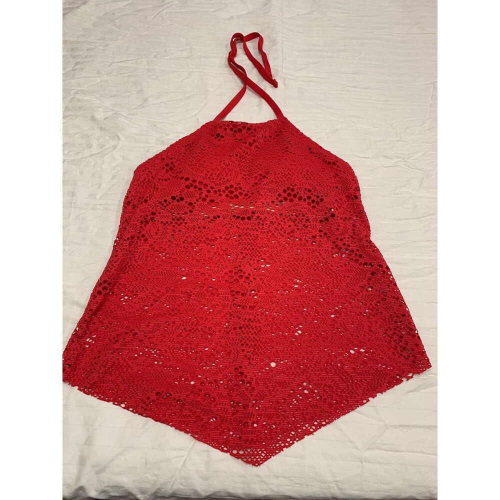 NWOT MOSSIMO WOMENS LACE SWIM TANKINI TOP CUT OFF SIZE S